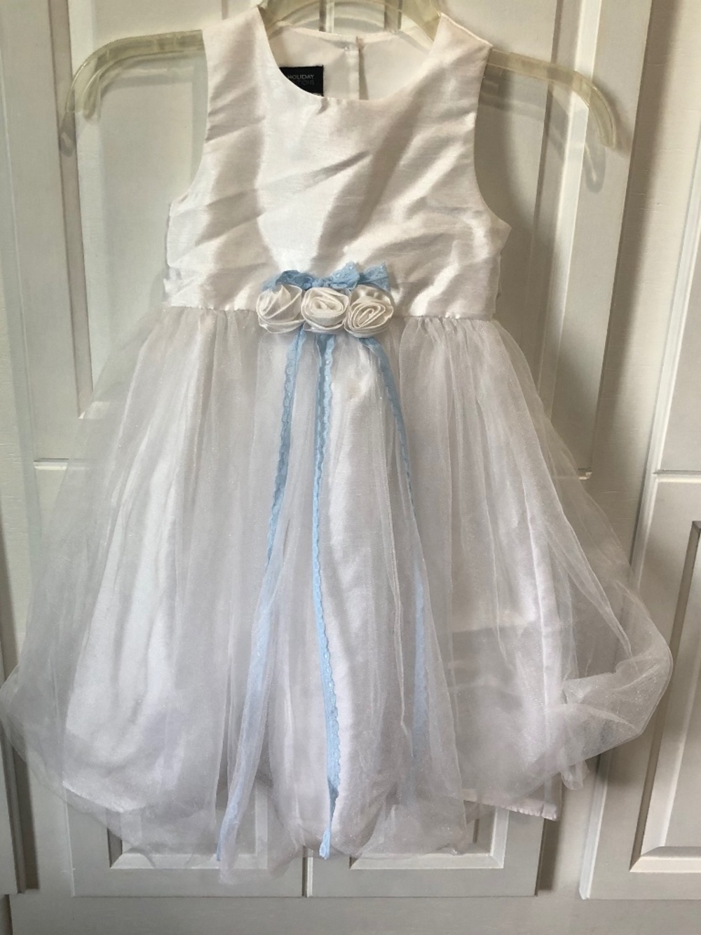 Holiday Editions 5T white flower girl wedding dress Easter